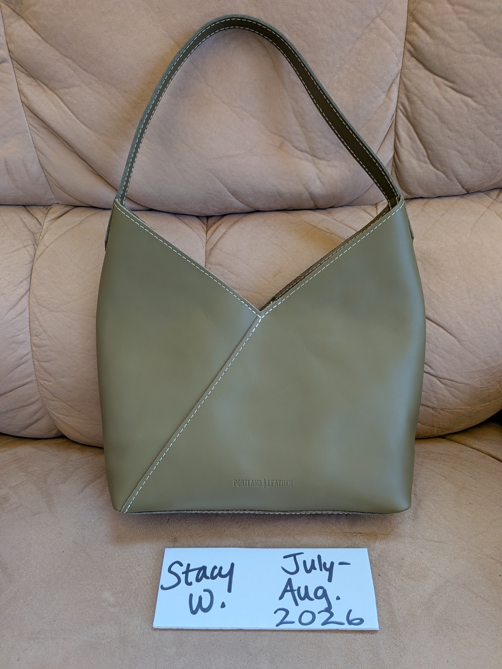 Portland Leather Moss Naomi Shoulder Bag